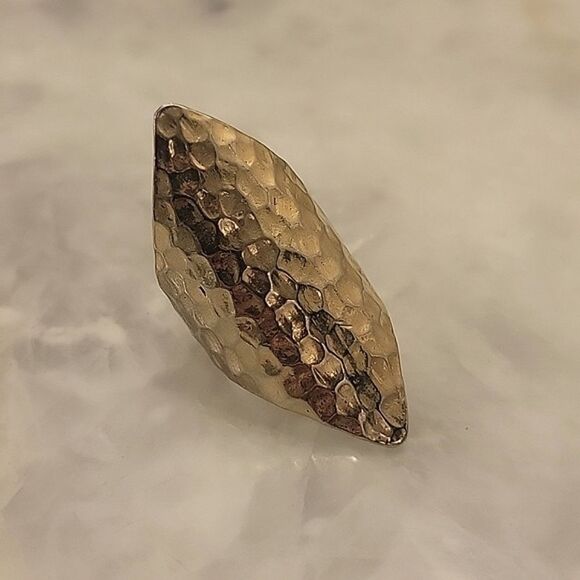 Low Luv Erin Wasson Boho Grunge Indie Western Boho Hammered Gold Ring 7 NEW Y2K - Picture 1 of 3